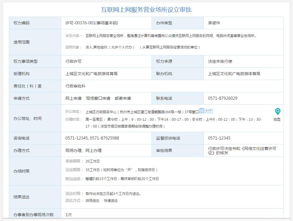 打算在杭州开一家网吧，需要找哪些部门办哪些证件？